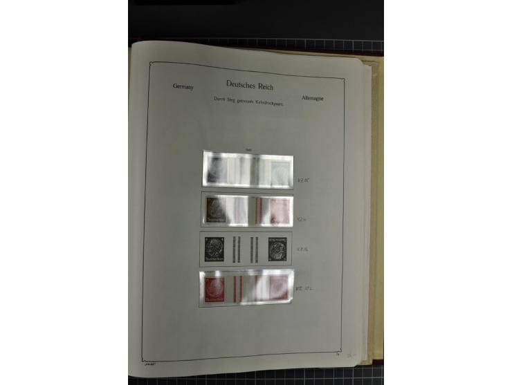 ZUSAMMENDRUCKE: 1911/45, ungebrauchte und postfrische Sammlung, sauber im KABE-Vordruckalbum gesammelt, dabei Markenheftchen 