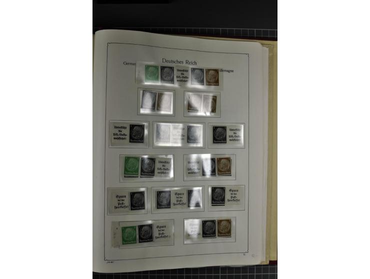 ZUSAMMENDRUCKE: 1911/45, ungebrauchte und postfrische Sammlung, sauber im KABE-Vordruckalbum gesammelt, dabei Markenheftchen 