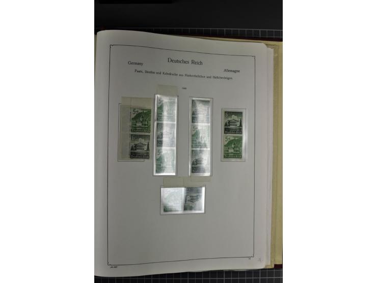 ZUSAMMENDRUCKE: 1911/45, ungebrauchte und postfrische Sammlung, sauber im KABE-Vordruckalbum gesammelt, dabei Markenheftchen 