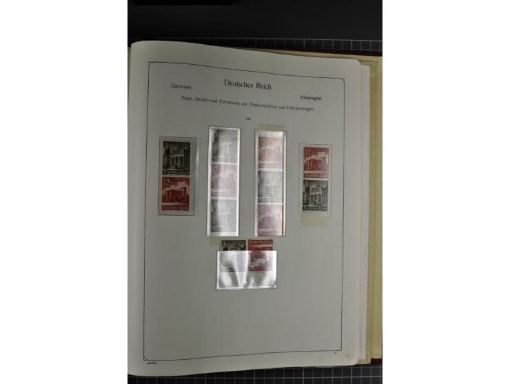 ZUSAMMENDRUCKE: 1911/45, ungebrauchte und postfrische Sammlung, sauber im KABE-Vordruckalbum gesammelt, dabei Markenheftchen 