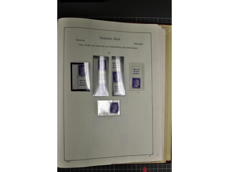 ZUSAMMENDRUCKE: 1911/45, ungebrauchte und postfrische Sammlung, sauber im KABE-Vordruckalbum gesammelt, dabei Markenheftchen 