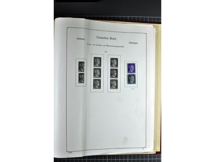 ZUSAMMENDRUCKE: 1911/45, ungebrauchte und postfrische Sammlung, sauber im KABE-Vordruckalbum gesammelt, dabei Markenheftchen 
