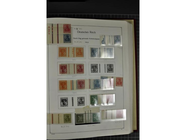 ZUSAMMENDRUCKE: 1911/45, ungebrauchte und postfrische Sammlung, sauber im KABE-Vordruckalbum gesammelt, dabei Markenheftchen 