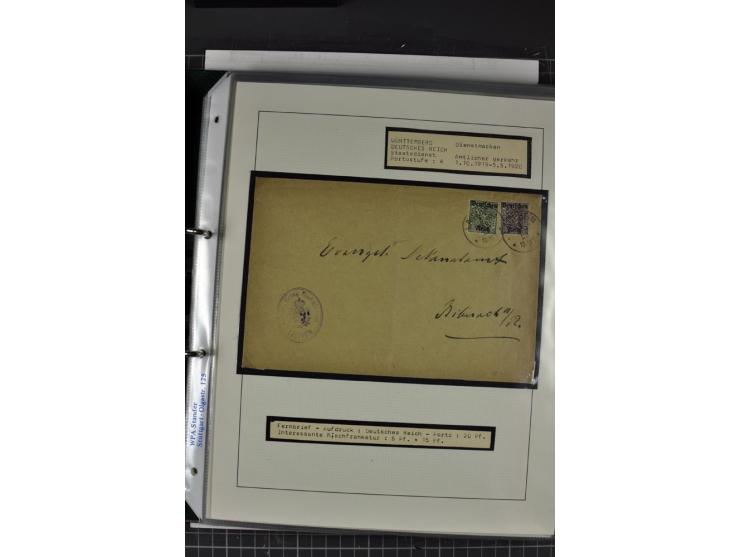 1920, Sammlung Dienstbriefe und -karten Württemberg, dabei Einzelfrankaturen, Mehrfachfrankaturen etc.