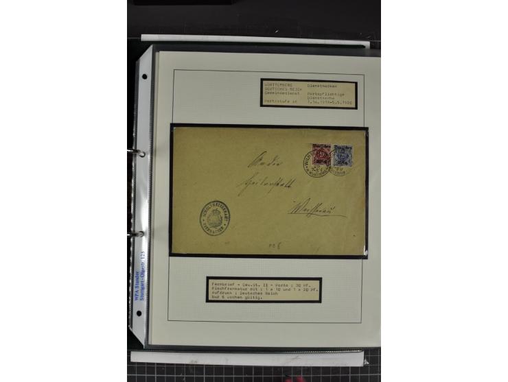 1920, Sammlung Dienstbriefe und -karten Württemberg, dabei Einzelfrankaturen, Mehrfachfrankaturen etc.