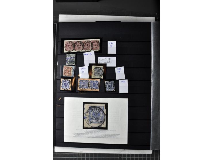  China bis Togo, 1872/1913, gestempelte Sammlung mit vielen Briefstücken, Hauptwert bei den Vorläufern, vieles sign. mit 2 Fo