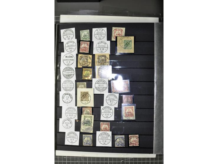  China bis Togo, 1872/1913, gestempelte Sammlung mit vielen Briefstücken, Hauptwert bei den Vorläufern, vieles sign. mit 2 Fo
