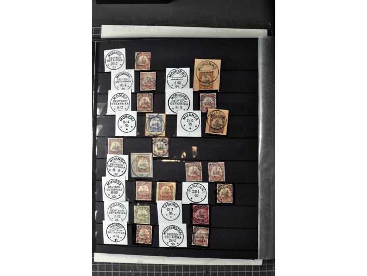  China bis Togo, 1872/1913, gestempelte Sammlung mit vielen Briefstücken, Hauptwert bei den Vorläufern, vieles sign. mit 2 Fo