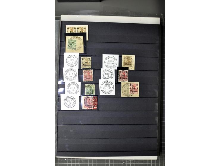  China bis Togo, 1872/1913, gestempelte Sammlung mit vielen Briefstücken, Hauptwert bei den Vorläufern, vieles sign. mit 2 Fo