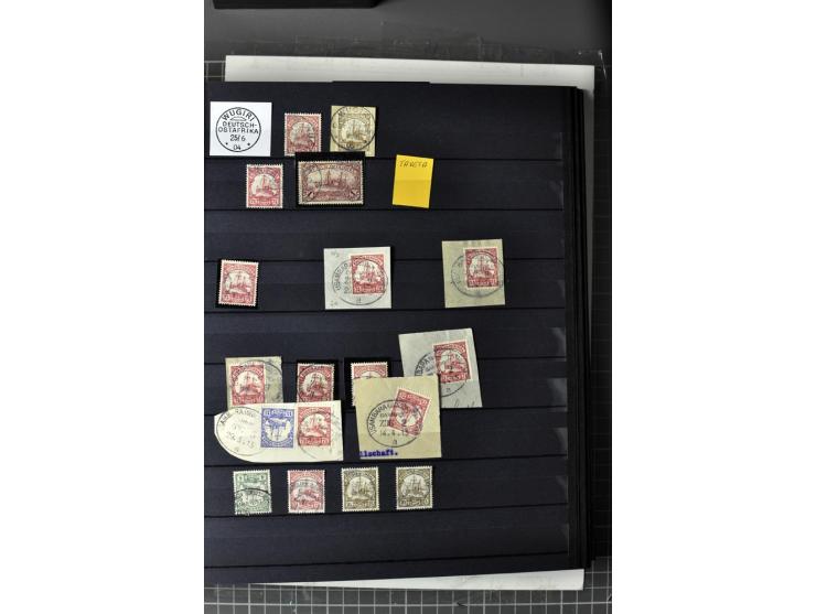  China bis Togo, 1872/1913, gestempelte Sammlung mit vielen Briefstücken, Hauptwert bei den Vorläufern, vieles sign. mit 2 Fo