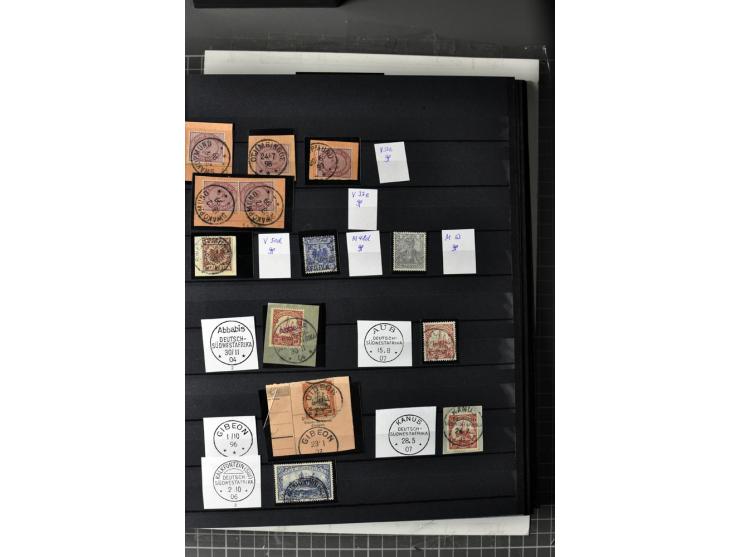  China bis Togo, 1872/1913, gestempelte Sammlung mit vielen Briefstücken, Hauptwert bei den Vorläufern, vieles sign. mit 2 Fo