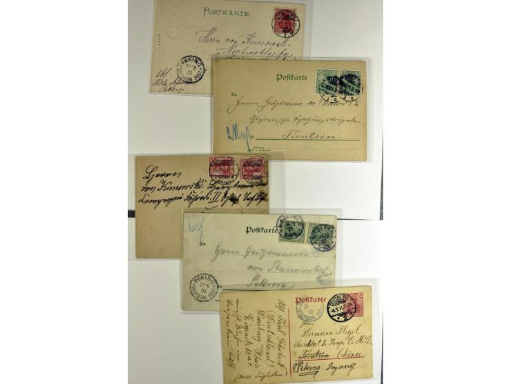 1884/1912, Incoming Mail, Partie mit 15 Briefen und Karten nach China bis DOA, fast alle mit Ankunftsstempel, alle aus dem Be