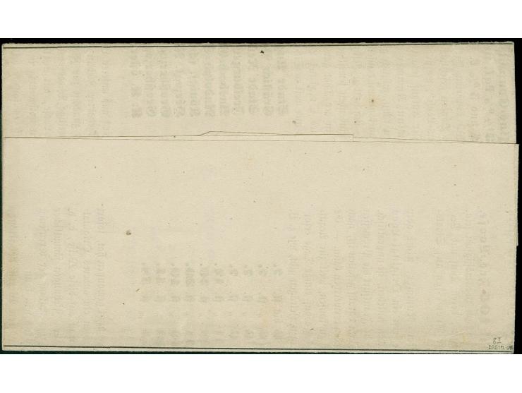  1 Kreuzer gelb, voll- bis breitrandig mit zentrischem DKr. "NÜRNBERG 22 AUG. 1866" auf dekorativer Vordruck-Drucksache nach 