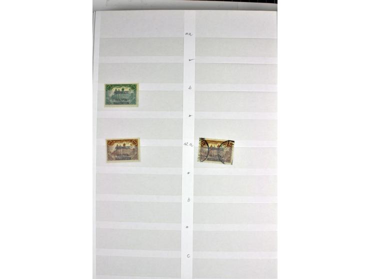  1914/18, postfrischer, ungebrauchter und gestempelter Bestand, etliches sign., in 2 Lagerbüchern