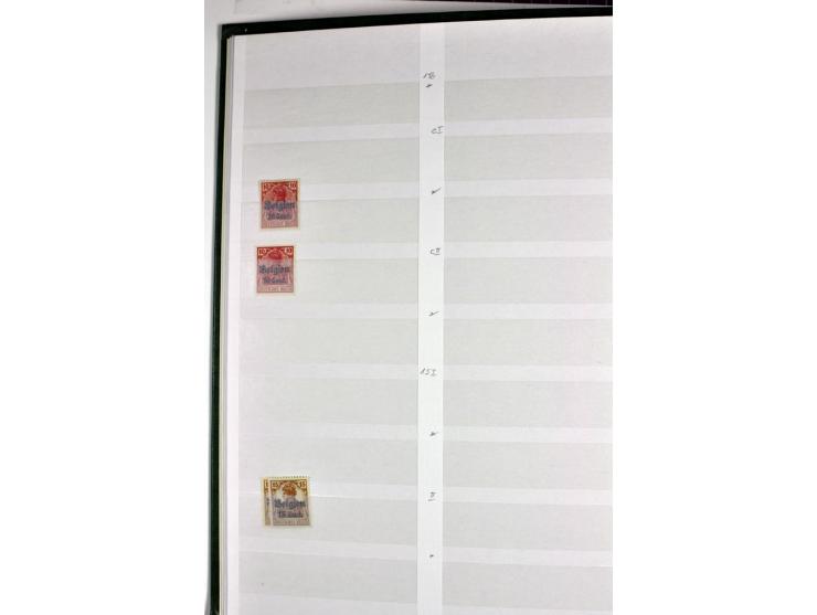  1914/18, postfrischer, ungebrauchter und gestempelter Bestand, etliches sign., in 2 Lagerbüchern