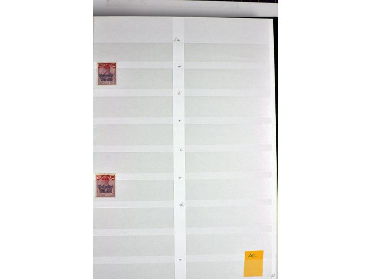  1914/18, postfrischer, ungebrauchter und gestempelter Bestand, etliches sign., in 2 Lagerbüchern