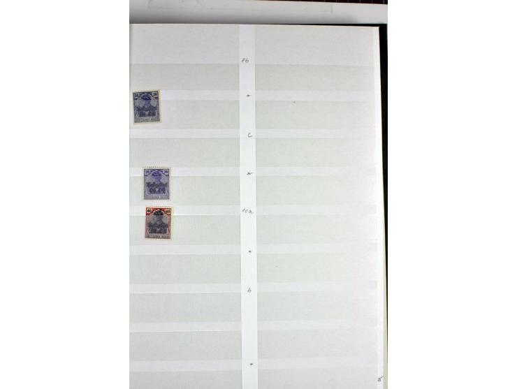  1914/18, postfrischer, ungebrauchter und gestempelter Bestand, etliches sign., in 2 Lagerbüchern