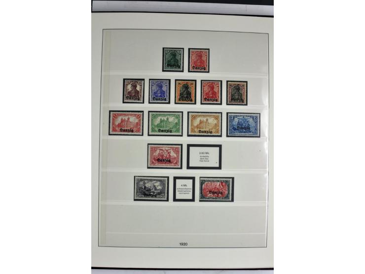 1914/39, ungebrauchte/postfrische und gestempelte Sammlung, Schwerpunkt Danzig und Memel mit diversen besseren Werten, meist 