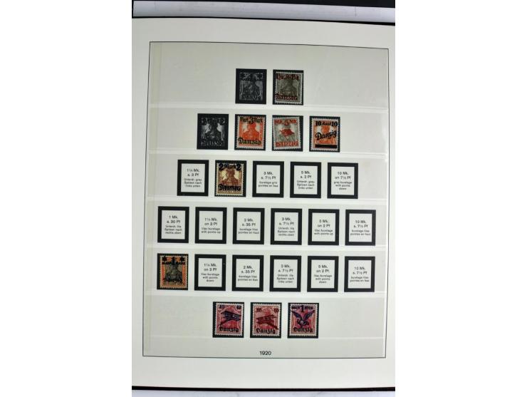 1914/39, ungebrauchte/postfrische und gestempelte Sammlung, Schwerpunkt Danzig und Memel mit diversen besseren Werten, meist 