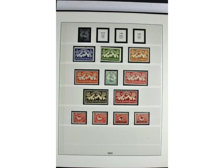 1914/39, ungebrauchte/postfrische und gestempelte Sammlung, Schwerpunkt Danzig und Memel mit diversen besseren Werten, meist 