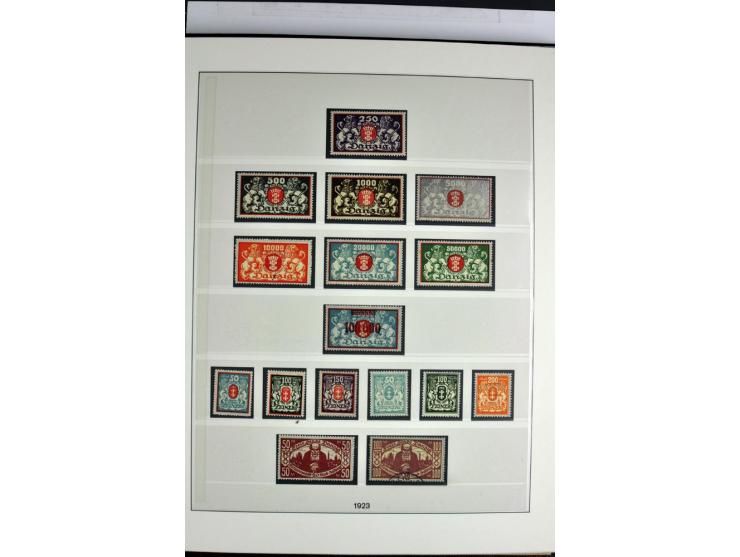 1914/39, ungebrauchte/postfrische und gestempelte Sammlung, Schwerpunkt Danzig und Memel mit diversen besseren Werten, meist 