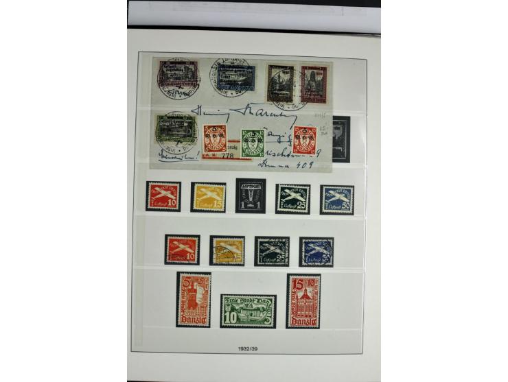 1914/39, ungebrauchte/postfrische und gestempelte Sammlung, Schwerpunkt Danzig und Memel mit diversen besseren Werten, meist 