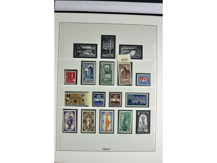 1914/39, ungebrauchte/postfrische und gestempelte Sammlung, Schwerpunkt Danzig und Memel mit diversen besseren Werten, meist 