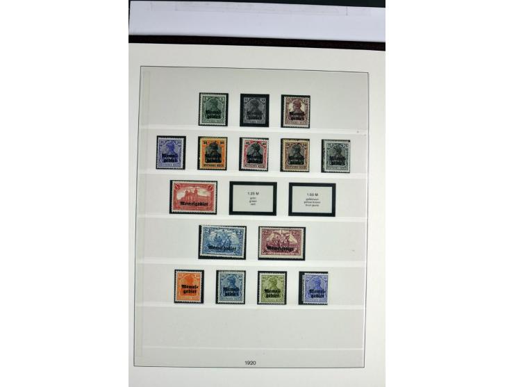 1914/39, ungebrauchte/postfrische und gestempelte Sammlung, Schwerpunkt Danzig und Memel mit diversen besseren Werten, meist 