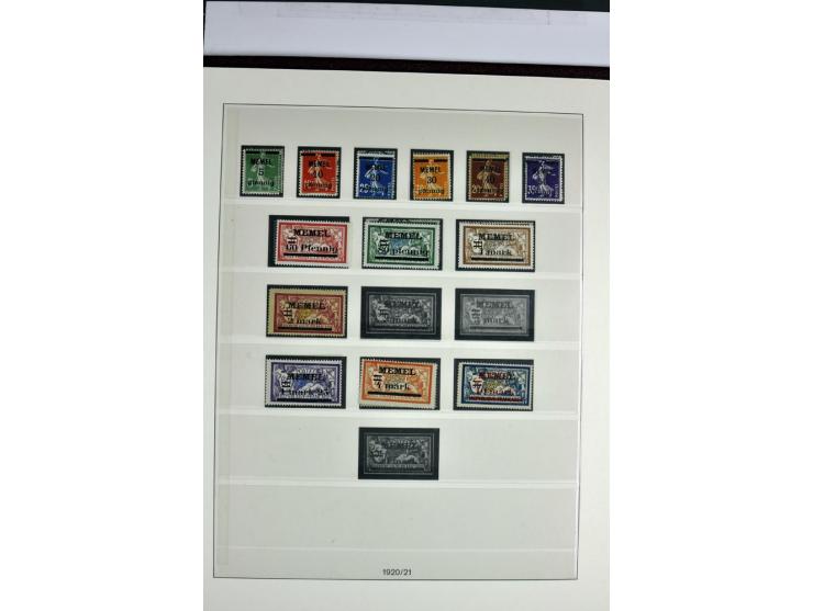 1914/39, ungebrauchte/postfrische und gestempelte Sammlung, Schwerpunkt Danzig und Memel mit diversen besseren Werten, meist 