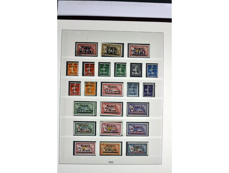 1914/39, ungebrauchte/postfrische und gestempelte Sammlung, Schwerpunkt Danzig und Memel mit diversen besseren Werten, meist 
