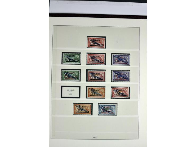 1914/39, ungebrauchte/postfrische und gestempelte Sammlung, Schwerpunkt Danzig und Memel mit diversen besseren Werten, meist 