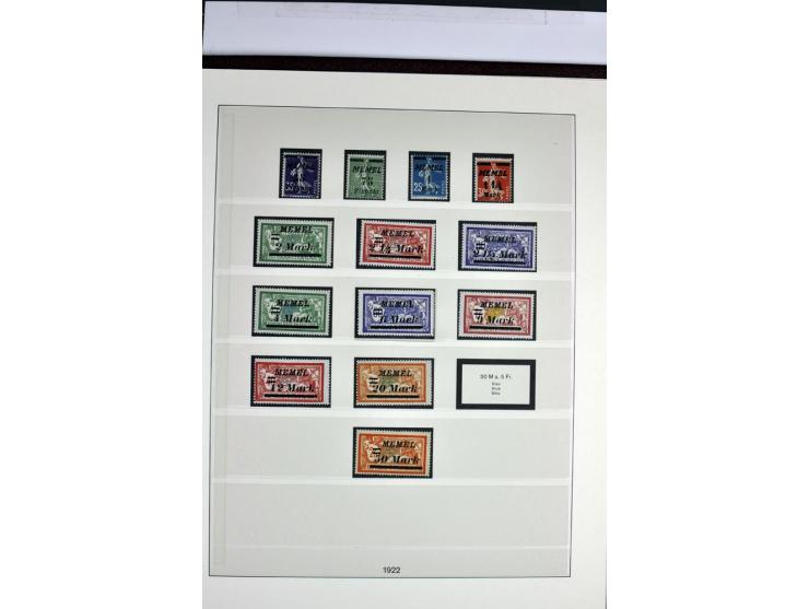 1914/39, ungebrauchte/postfrische und gestempelte Sammlung, Schwerpunkt Danzig und Memel mit diversen besseren Werten, meist 