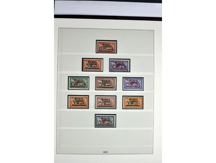 1914/39, ungebrauchte/postfrische und gestempelte Sammlung, Schwerpunkt Danzig und Memel mit diversen besseren Werten, meist 