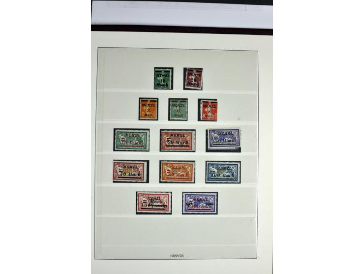 1914/39, ungebrauchte/postfrische und gestempelte Sammlung, Schwerpunkt Danzig und Memel mit diversen besseren Werten, meist 