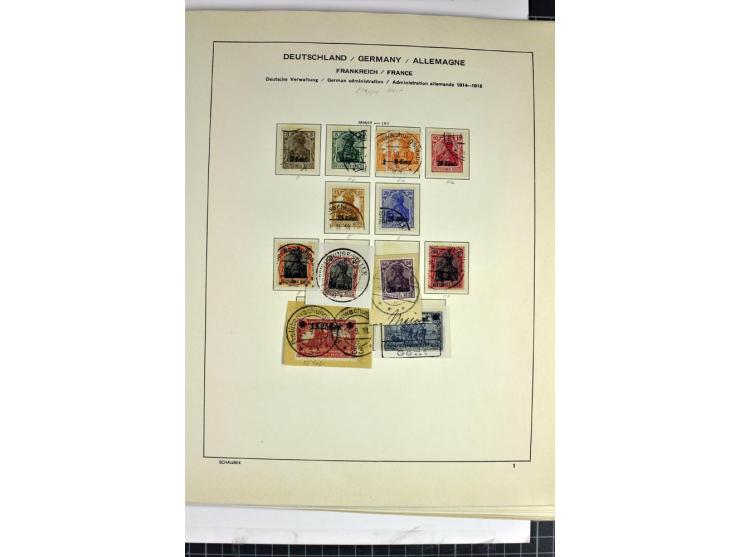 BESETZTE UND ABSTIMMUNGSGEBIETE: 1914/20, ungebrauchte/postfrische und gestempelte Sammlung mit diversen besseren Werten dabe