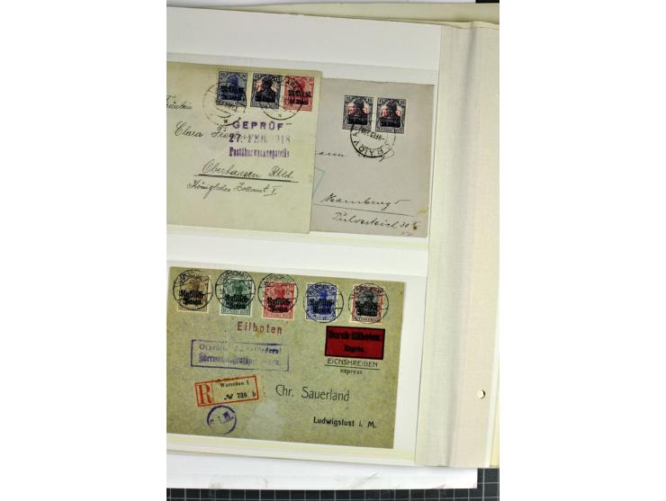 BESETZTE UND ABSTIMMUNGSGEBIETE: 1914/20, ungebrauchte/postfrische und gestempelte Sammlung mit diversen besseren Werten dabe