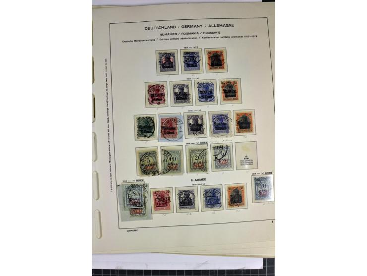 BESETZTE UND ABSTIMMUNGSGEBIETE: 1914/20, ungebrauchte/postfrische und gestempelte Sammlung mit diversen besseren Werten dabe