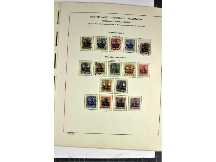 BESETZTE UND ABSTIMMUNGSGEBIETE: 1914/20, ungebrauchte/postfrische und gestempelte Sammlung mit diversen besseren Werten dabe
