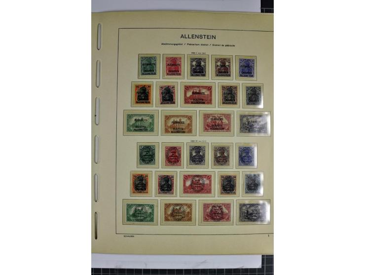 BESETZTE UND ABSTIMMUNGSGEBIETE: 1914/20, ungebrauchte/postfrische und gestempelte Sammlung mit diversen besseren Werten dabe