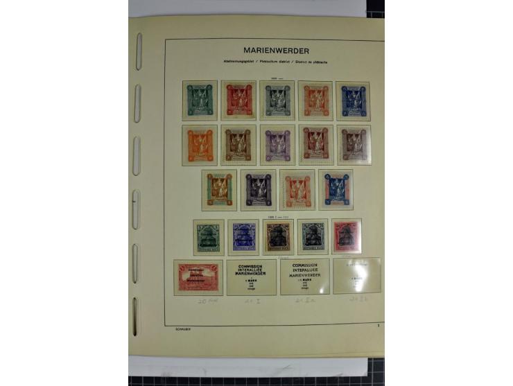 BESETZTE UND ABSTIMMUNGSGEBIETE: 1914/20, ungebrauchte/postfrische und gestempelte Sammlung mit diversen besseren Werten dabe