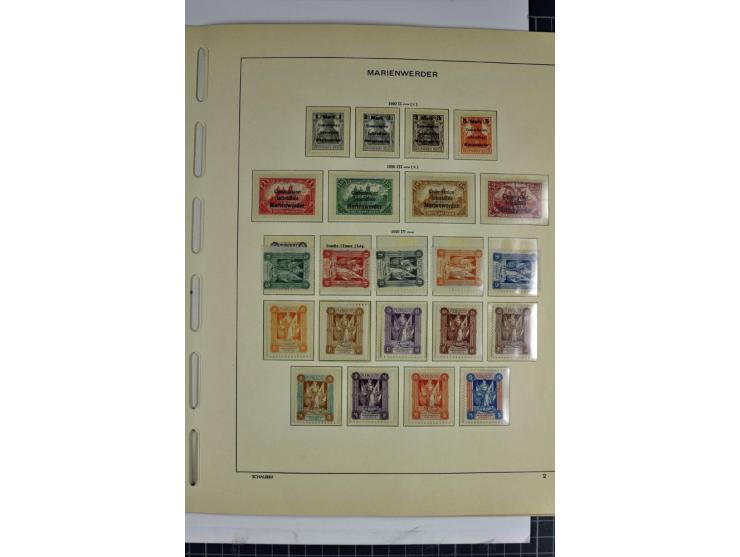 BESETZTE UND ABSTIMMUNGSGEBIETE: 1914/20, ungebrauchte/postfrische und gestempelte Sammlung mit diversen besseren Werten dabe