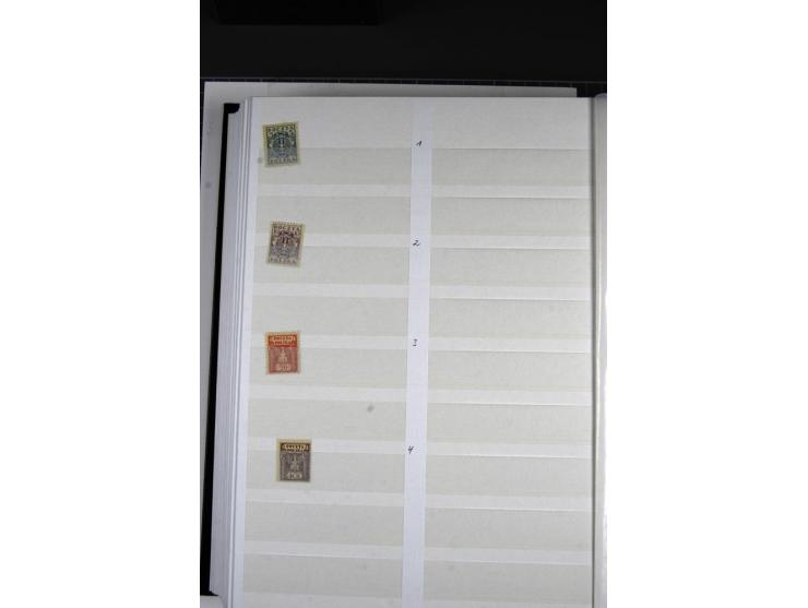  1920/23, postfrischer, ungebrauchter und gestempelter Bestand im Lagerbuch