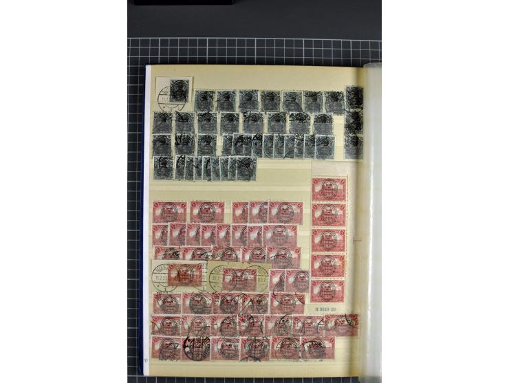1920, sehr interessante Sammlung von über 1200 Werten, dabei Einheiten, HAN, Farben, verschiedene Ortsstempel, sowie diverse 