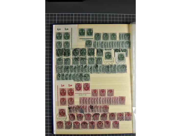 1920, sehr interessante Sammlung von über 1200 Werten, dabei Einheiten, HAN, Farben, verschiedene Ortsstempel, sowie diverse 