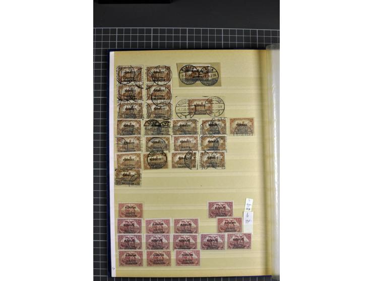 1920, sehr interessante Sammlung von über 1200 Werten, dabei Einheiten, HAN, Farben, verschiedene Ortsstempel, sowie diverse 