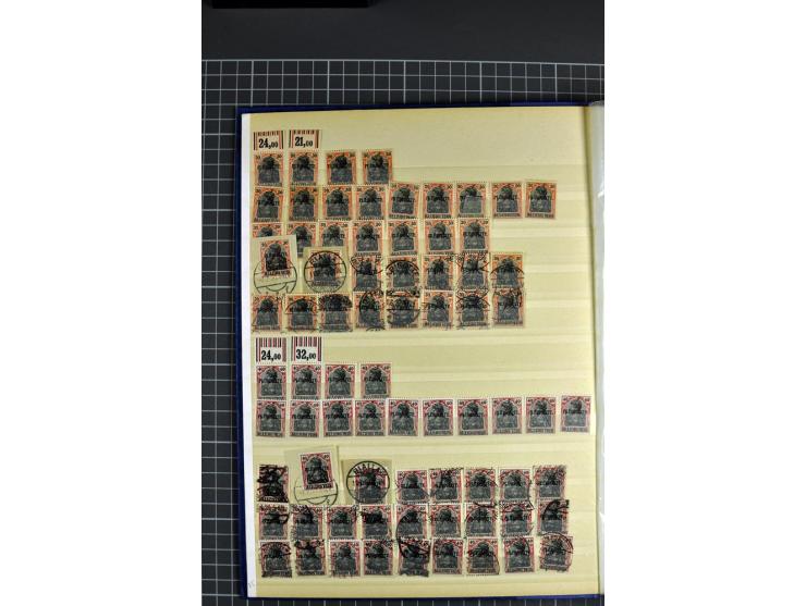 1920, sehr interessante Sammlung von über 1200 Werten, dabei Einheiten, HAN, Farben, verschiedene Ortsstempel, sowie diverse 
