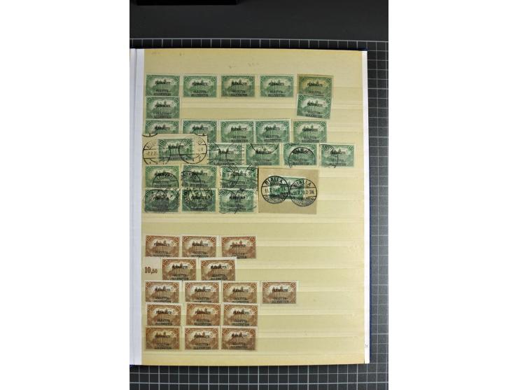 1920, sehr interessante Sammlung von über 1200 Werten, dabei Einheiten, HAN, Farben, verschiedene Ortsstempel, sowie diverse 