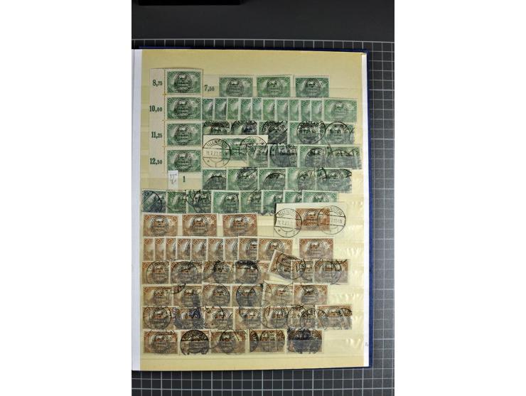 1920, sehr interessante Sammlung von über 1200 Werten, dabei Einheiten, HAN, Farben, verschiedene Ortsstempel, sowie diverse 