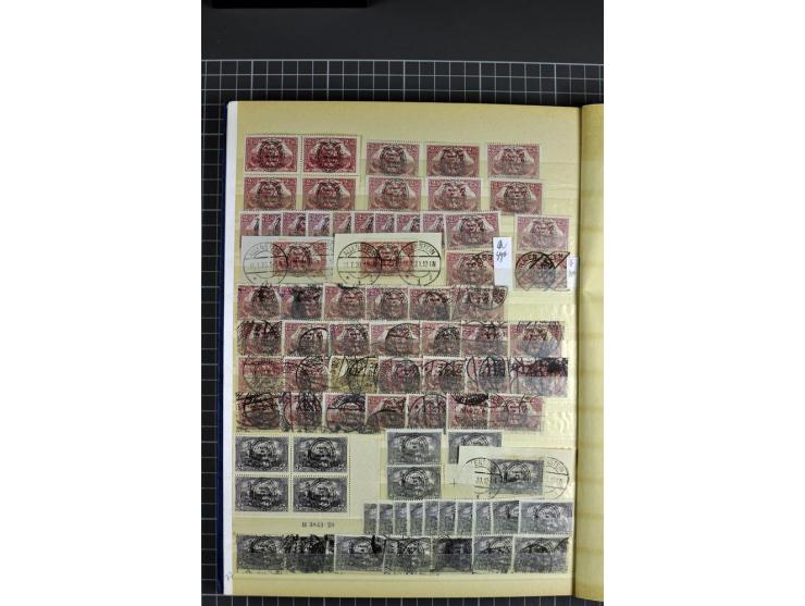 1920, sehr interessante Sammlung von über 1200 Werten, dabei Einheiten, HAN, Farben, verschiedene Ortsstempel, sowie diverse 