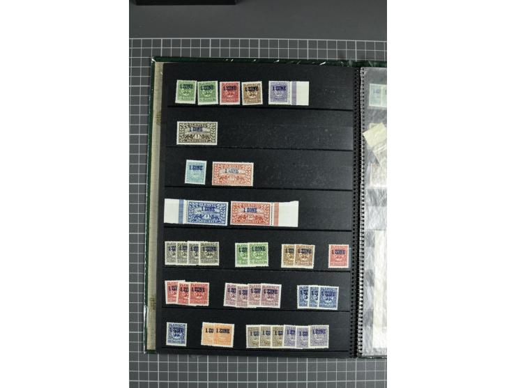 1920, ungebrauchte/postfrische und gestempelte Sammlung mit diversen Bogenteilen und Einheiten, außerdem gestempelte Werte so